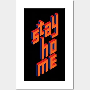 stay home - isometric Posters and Art